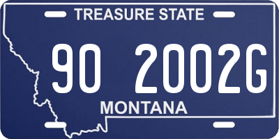 MT license plate 902002G