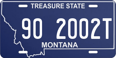 MT license plate 902002T