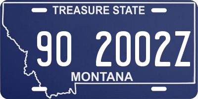 MT license plate 902002Z