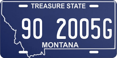 MT license plate 902005G