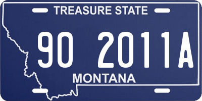 MT license plate 902011A