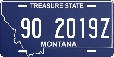 MT license plate 902019Z