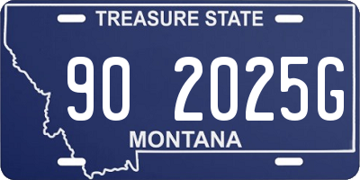 MT license plate 902025G