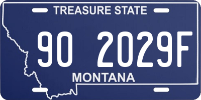 MT license plate 902029F