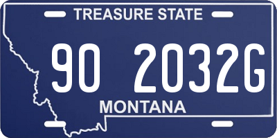 MT license plate 902032G