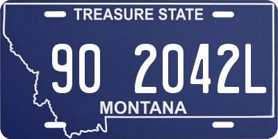 MT license plate 902042L