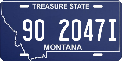 MT license plate 902047I