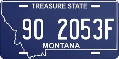 MT license plate 902053F