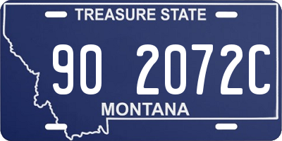 MT license plate 902072C