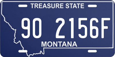 MT license plate 902156F