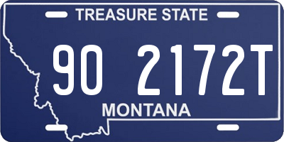 MT license plate 902172T