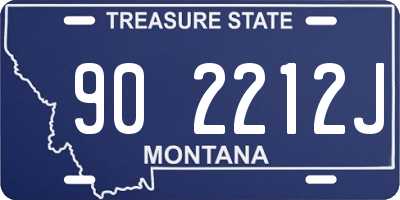 MT license plate 902212J