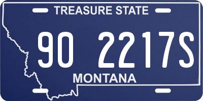 MT license plate 902217S