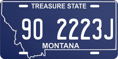 MT license plate 902223J