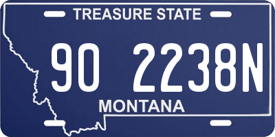 MT license plate 902238N