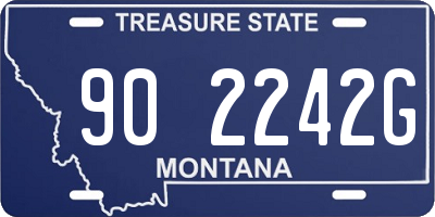 MT license plate 902242G