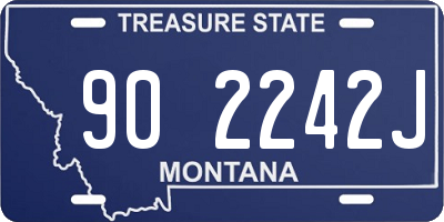 MT license plate 902242J