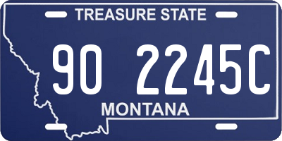 MT license plate 902245C