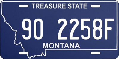 MT license plate 902258F