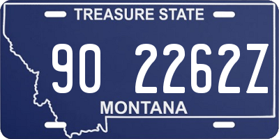 MT license plate 902262Z
