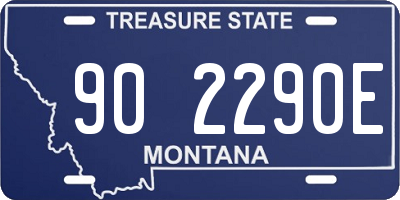 MT license plate 902290E