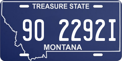 MT license plate 902292I