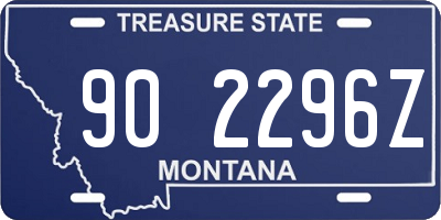 MT license plate 902296Z