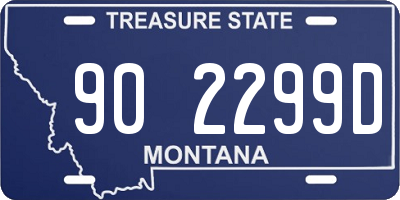 MT license plate 902299D