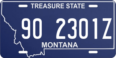 MT license plate 902301Z