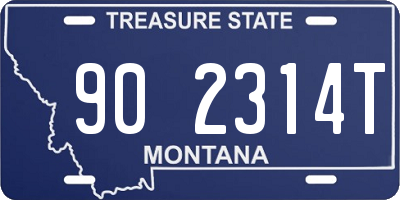 MT license plate 902314T