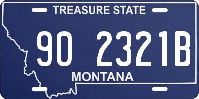 MT license plate 902321B