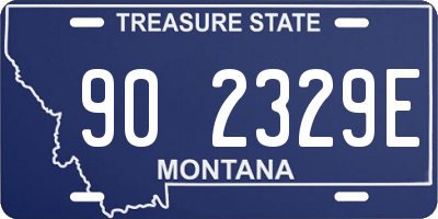 MT license plate 902329E