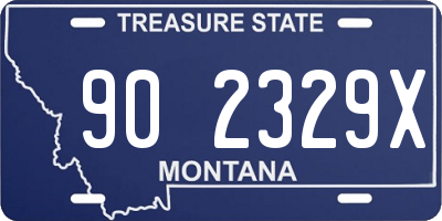 MT license plate 902329X