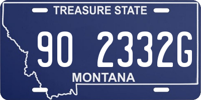 MT license plate 902332G