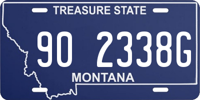 MT license plate 902338G