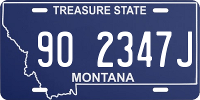 MT license plate 902347J