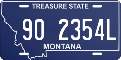 MT license plate 902354L
