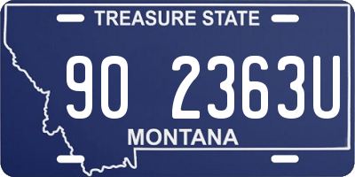 MT license plate 902363U