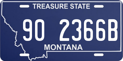 MT license plate 902366B
