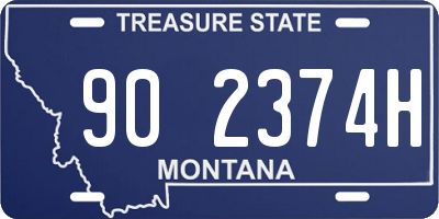 MT license plate 902374H