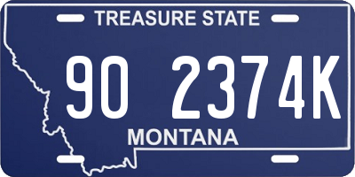 MT license plate 902374K