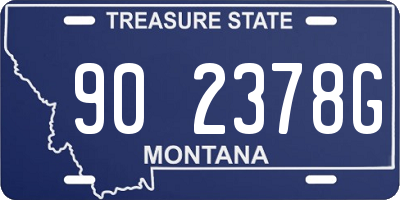 MT license plate 902378G