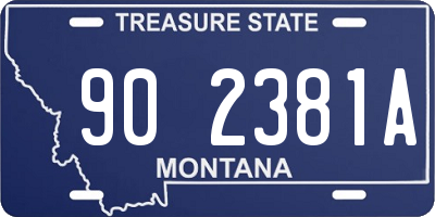MT license plate 902381A