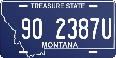 MT license plate 902387U