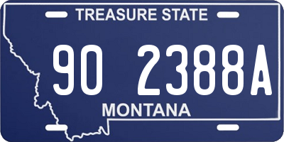 MT license plate 902388A