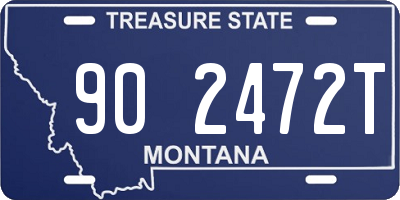 MT license plate 902472T