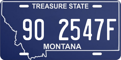 MT license plate 902547F