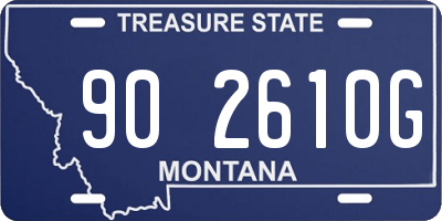 MT license plate 902610G