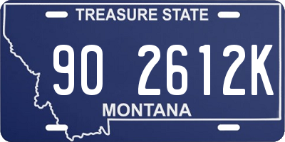 MT license plate 902612K