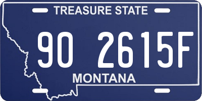 MT license plate 902615F